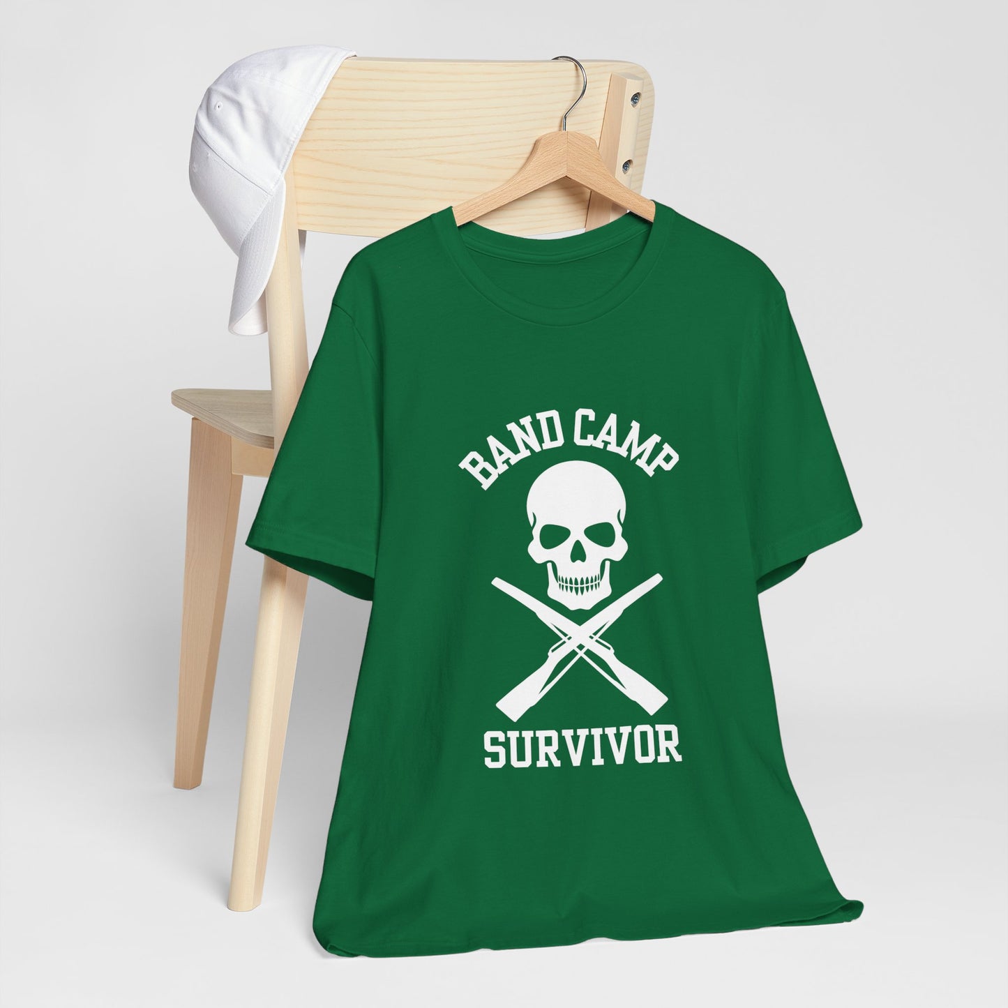 Band Camp Survivor tee - Color Guard - white print