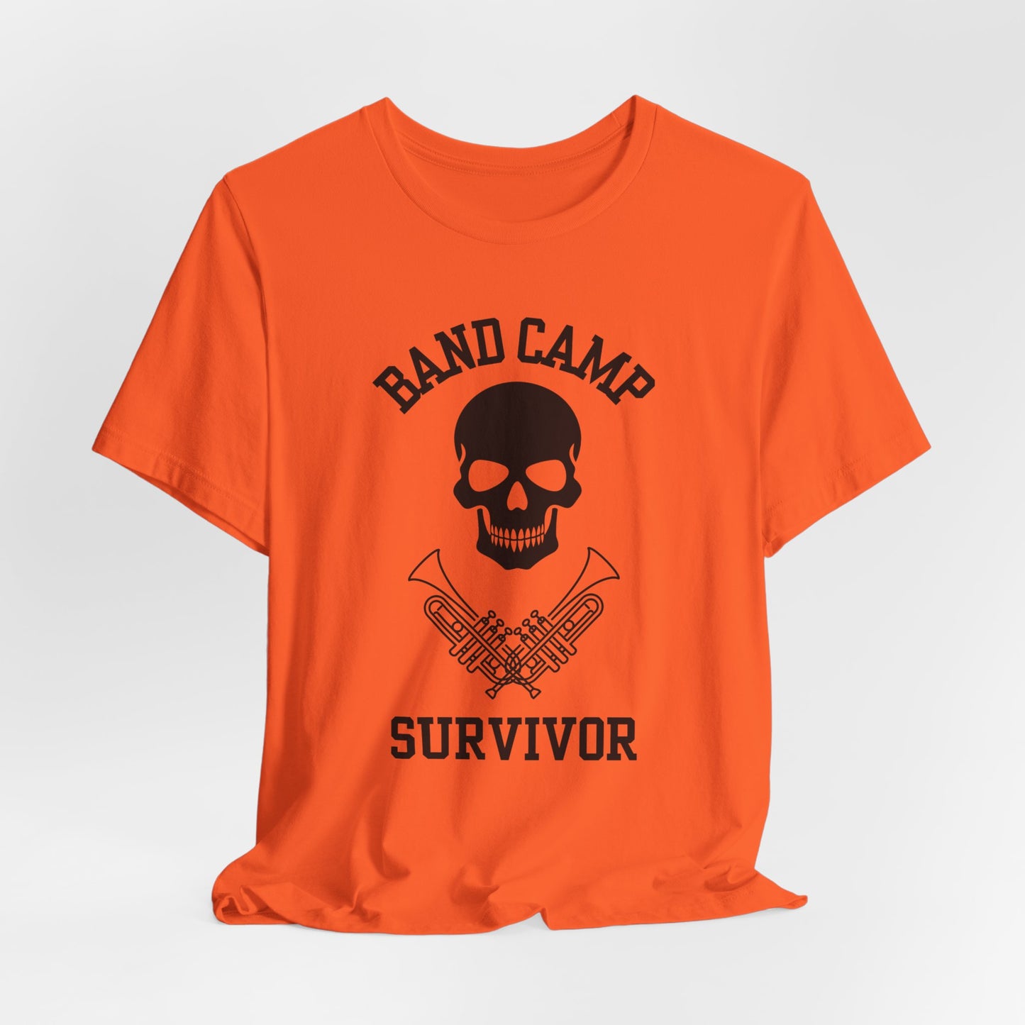 Band Camp Survivor Tee - Trumpet - Black outline print