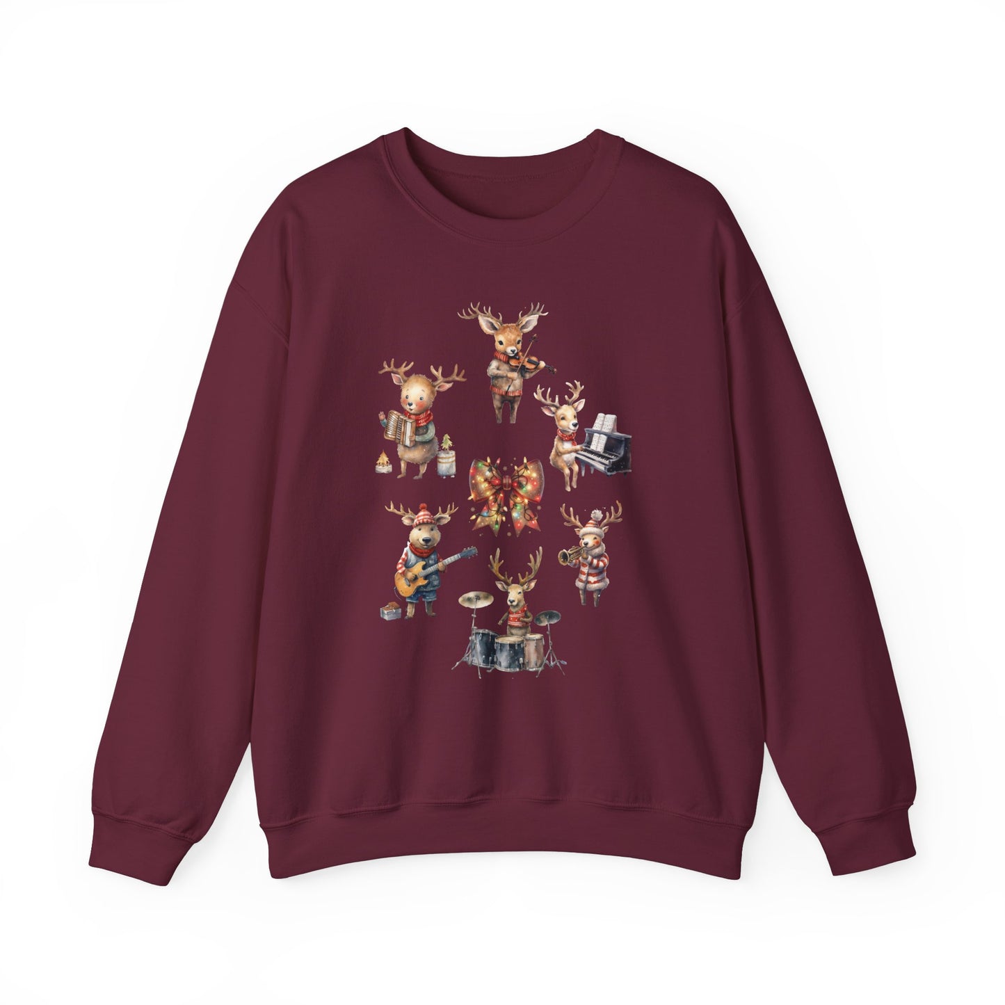 Christmas Cute Musical Reindeer Sweatshirt