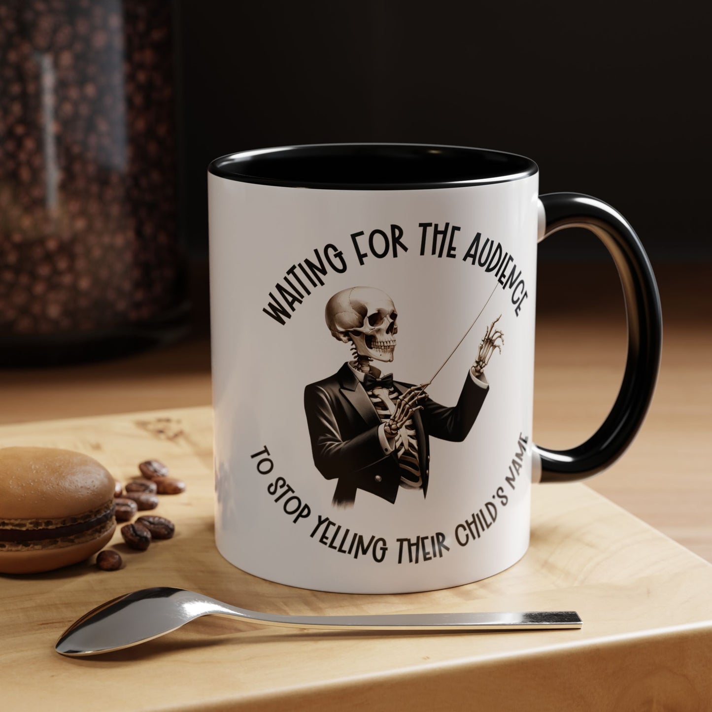 Personalized Skeleton Conductor Mug | Funny Music Teacher Coffee Mug | Concert Humor Gift | 11oz 15oz Sizes