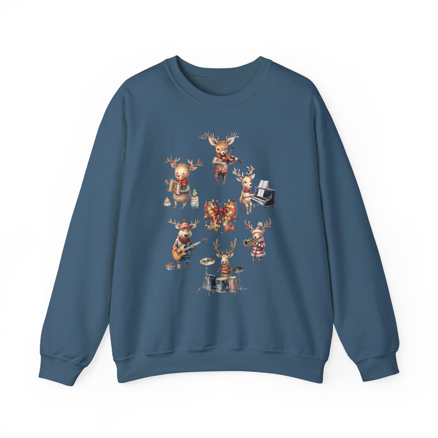 Christmas Cute Musical Reindeer Sweatshirt