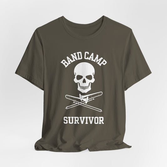 Band Camp Survivor Tee - Trombone - White Print
