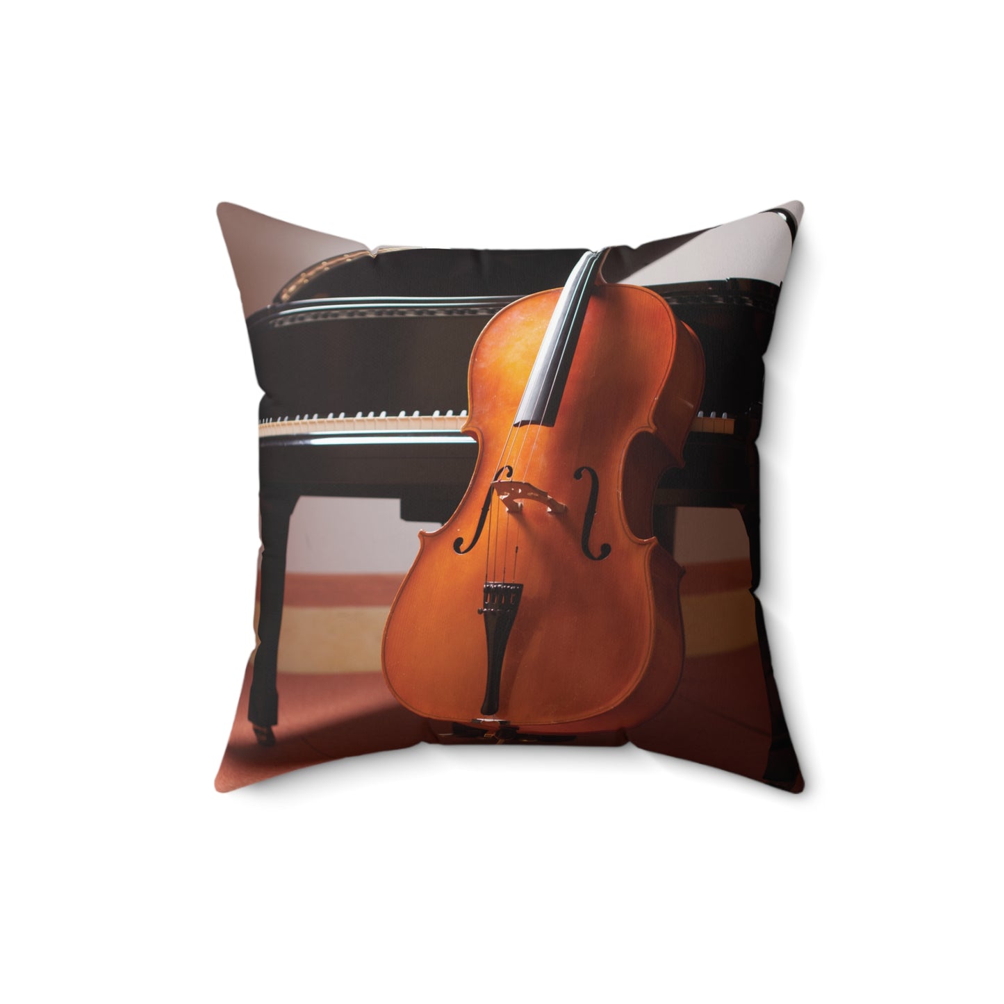 Cello and Piano Decorative Pillow | Musicians Gift | Music Themed Cushion in 3 Sizes | Perfect for Musicians Music Lovers