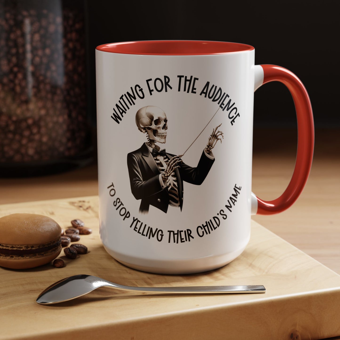 Personalized Skeleton Conductor Mug | Funny Music Teacher Coffee Mug | Concert Humor Gift | 11oz 15oz Sizes