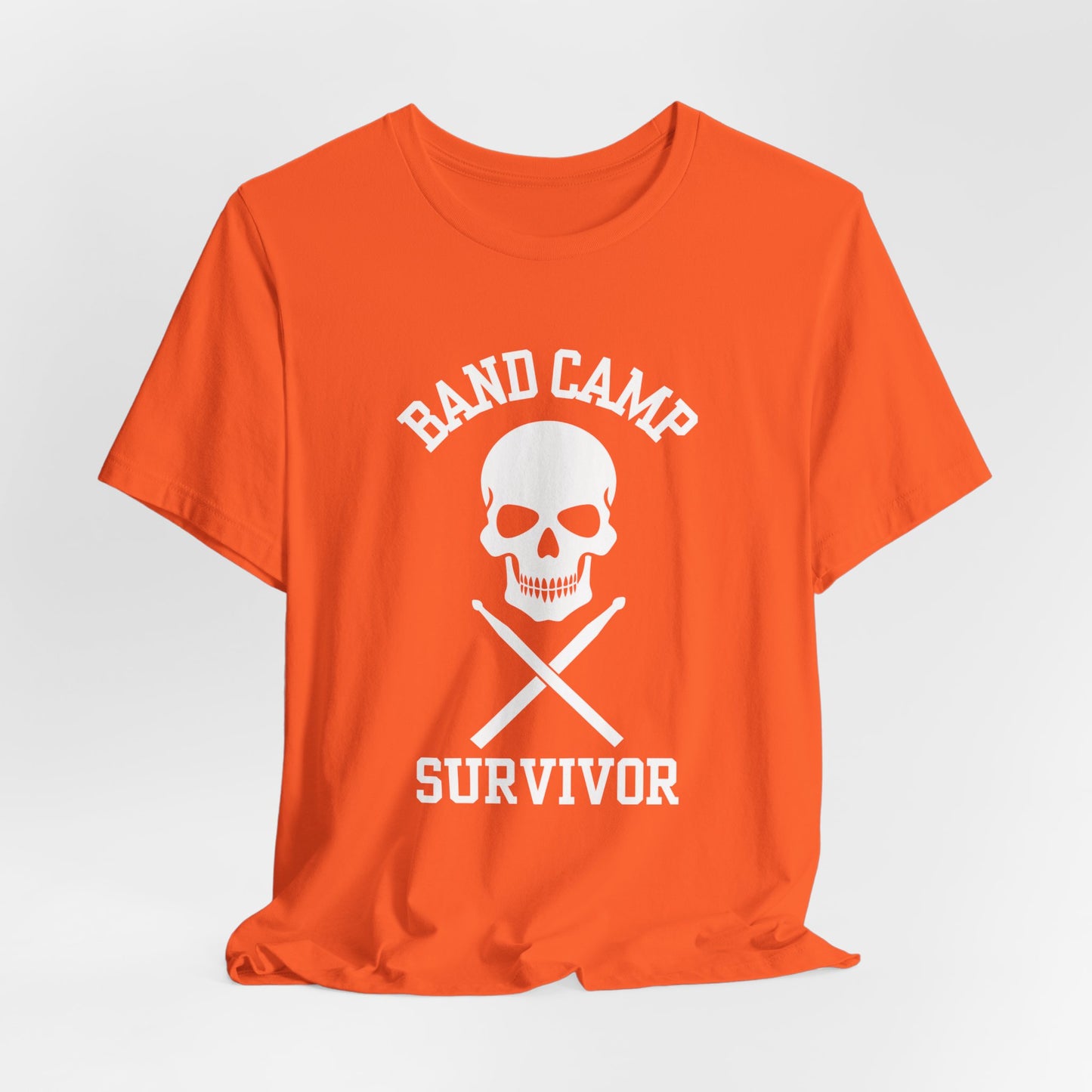Band Camp Survivor Tee - Drummer - white print