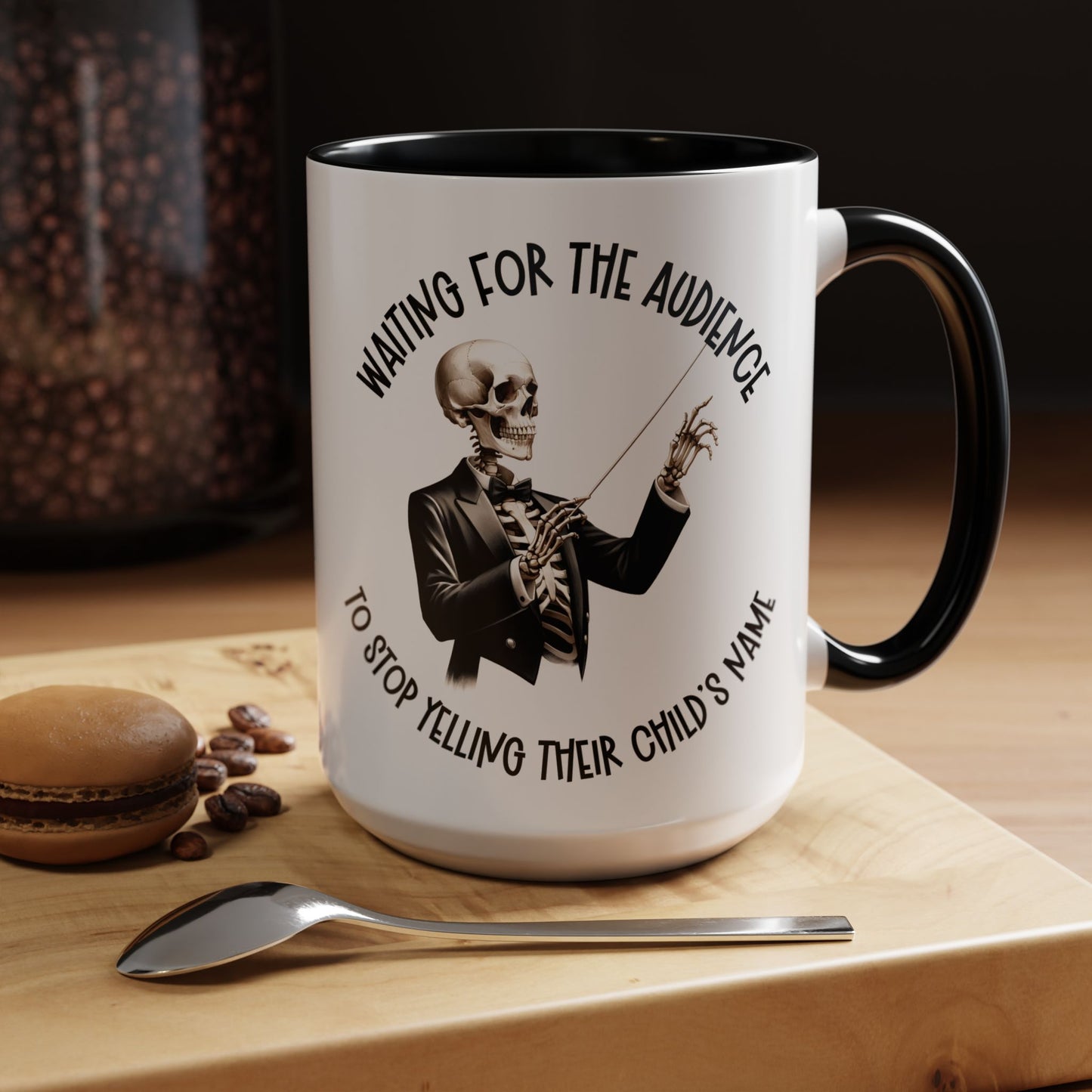 Personalized Skeleton Conductor Mug | Funny Music Teacher Coffee Mug | Concert Humor Gift | 11oz 15oz Sizes