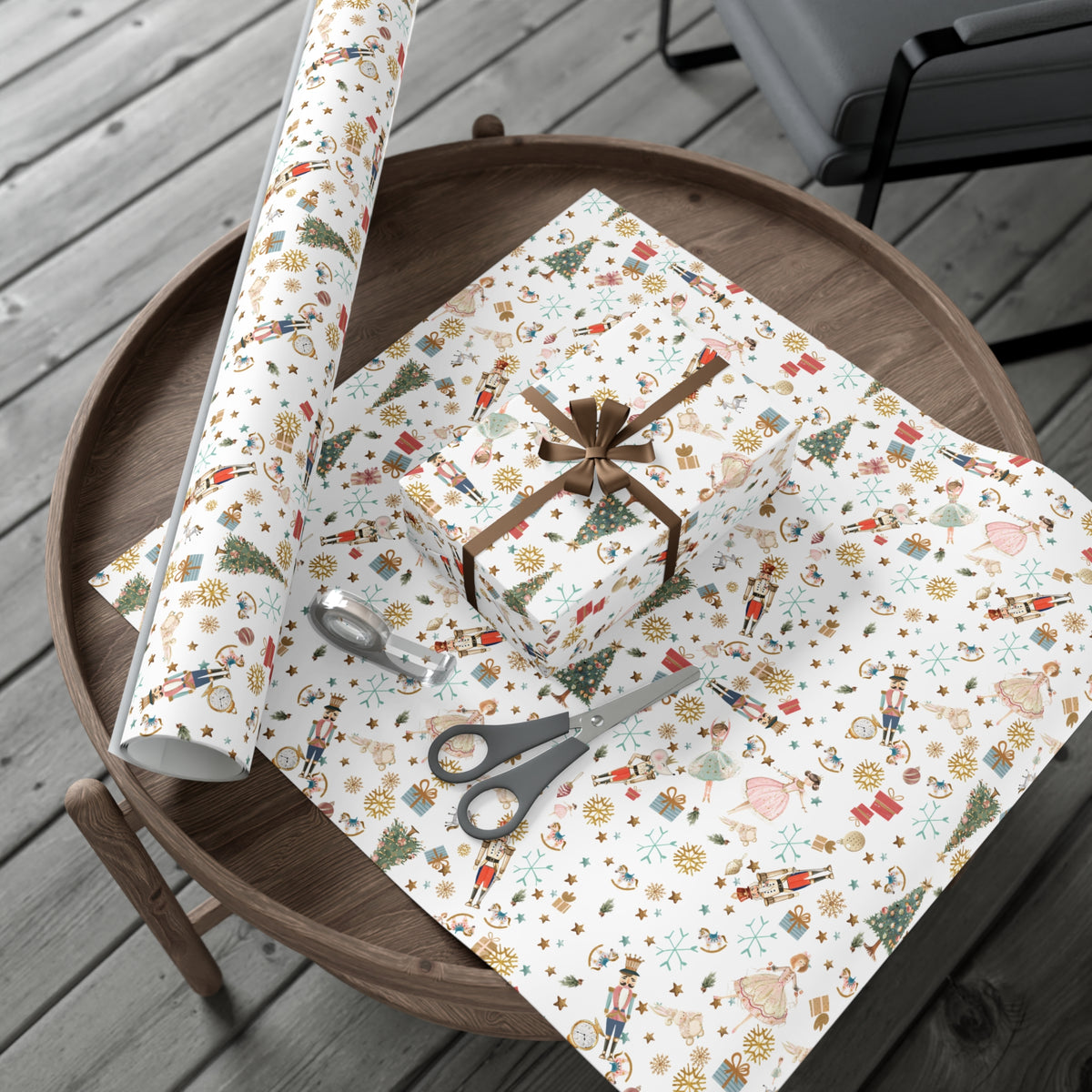Nutcracker Suite Wrapping Paper | Ballet-Inspired Holiday Gift Wrap | Festive Christmas Wrapping for Music  Dance Lovers