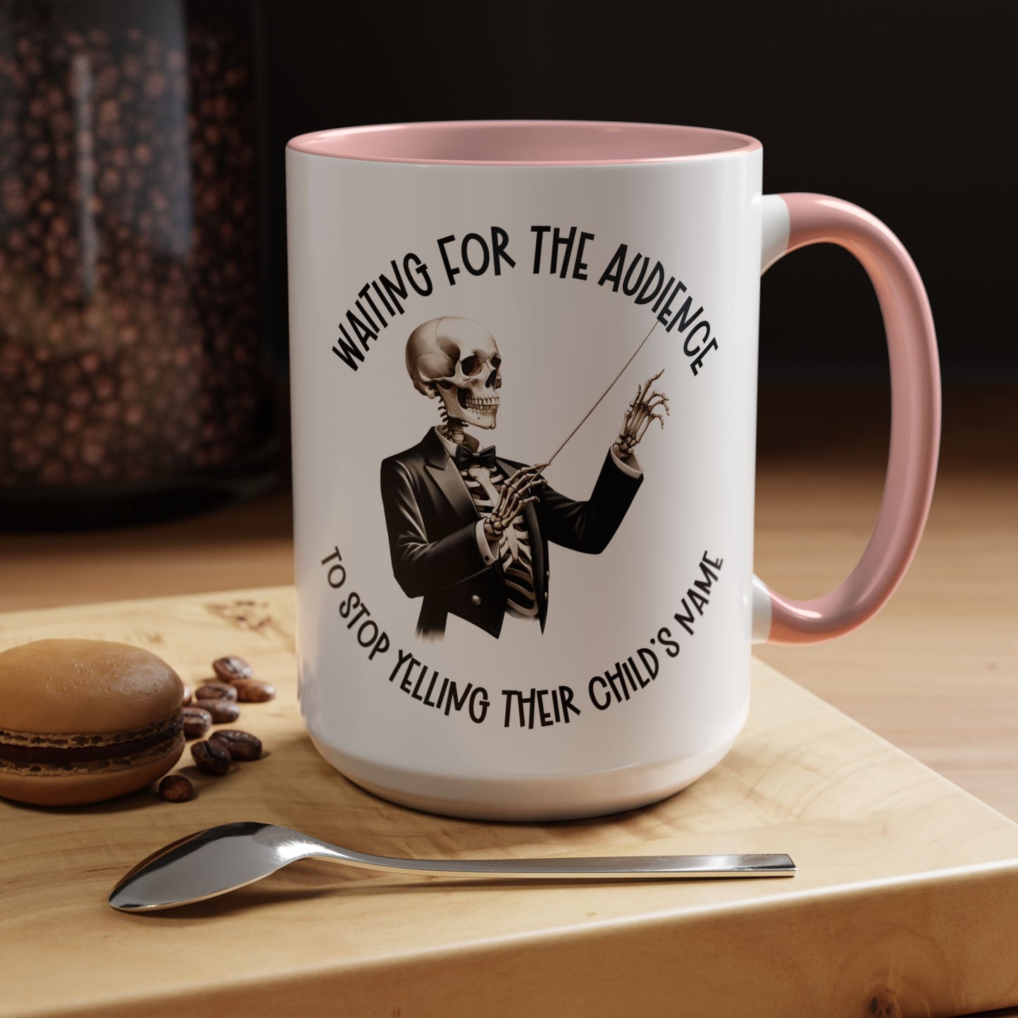 Personalized Skeleton Conductor Mug | Funny Music Teacher Coffee Mug | Concert Humor Gift | 11oz 15oz Sizes