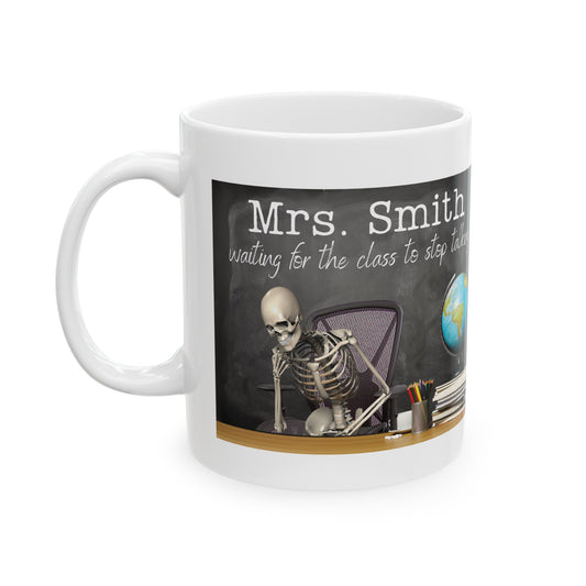 Personalized Waiting For My Class To Stop Talking Funny Teacher Mug