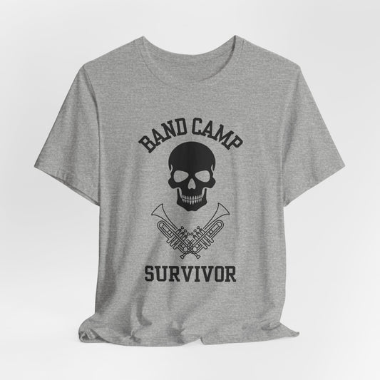 Band Camp Survivor Tee - Trumpet - Black outline print