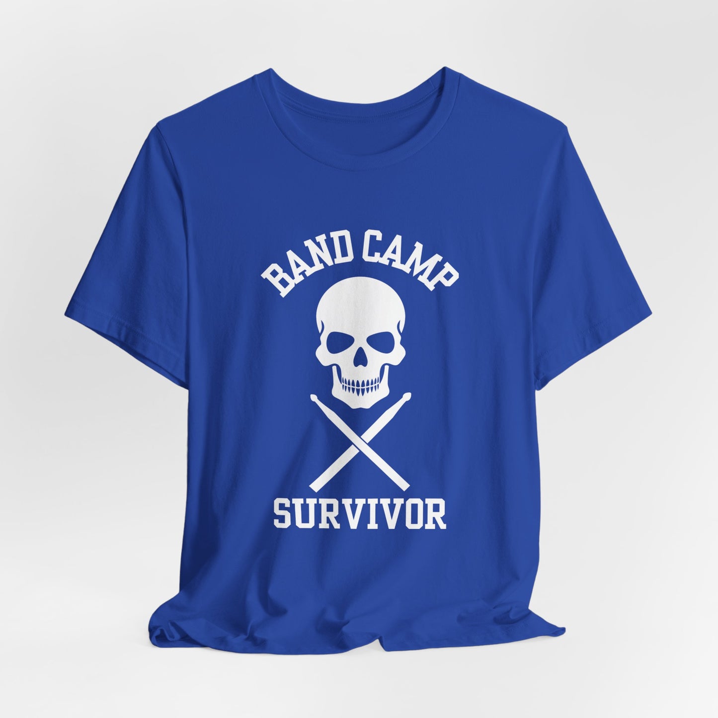 Band Camp Survivor Tee - Drummer - white print