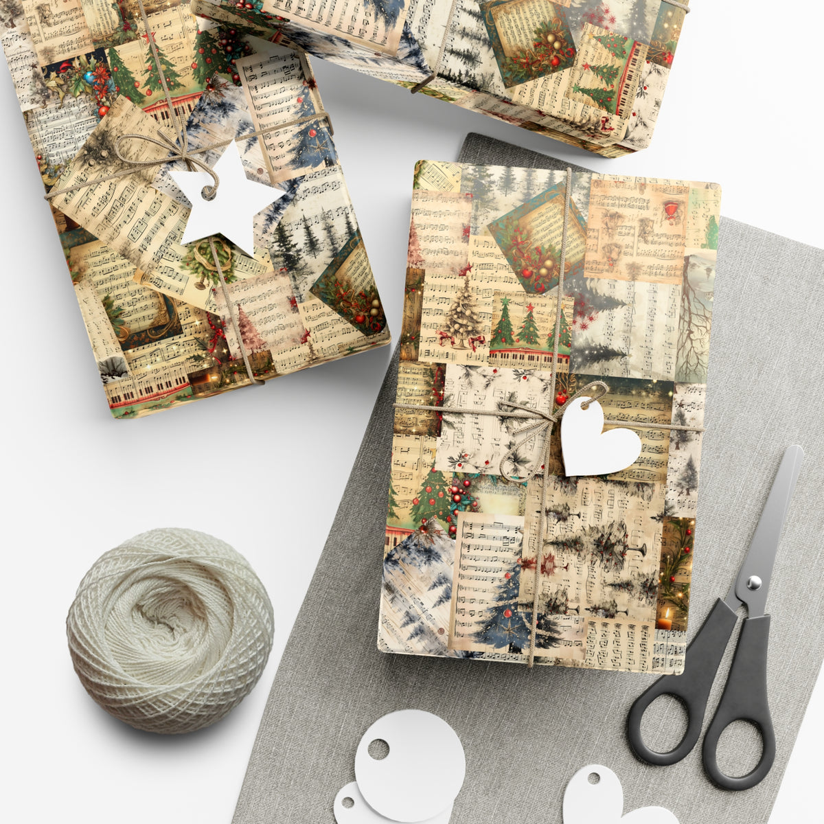 Vintage Christmas Music Wrapping Paper | Holiday Sheet Music Gift Wrap | Festive  Elegant Christmas Gift Wrap