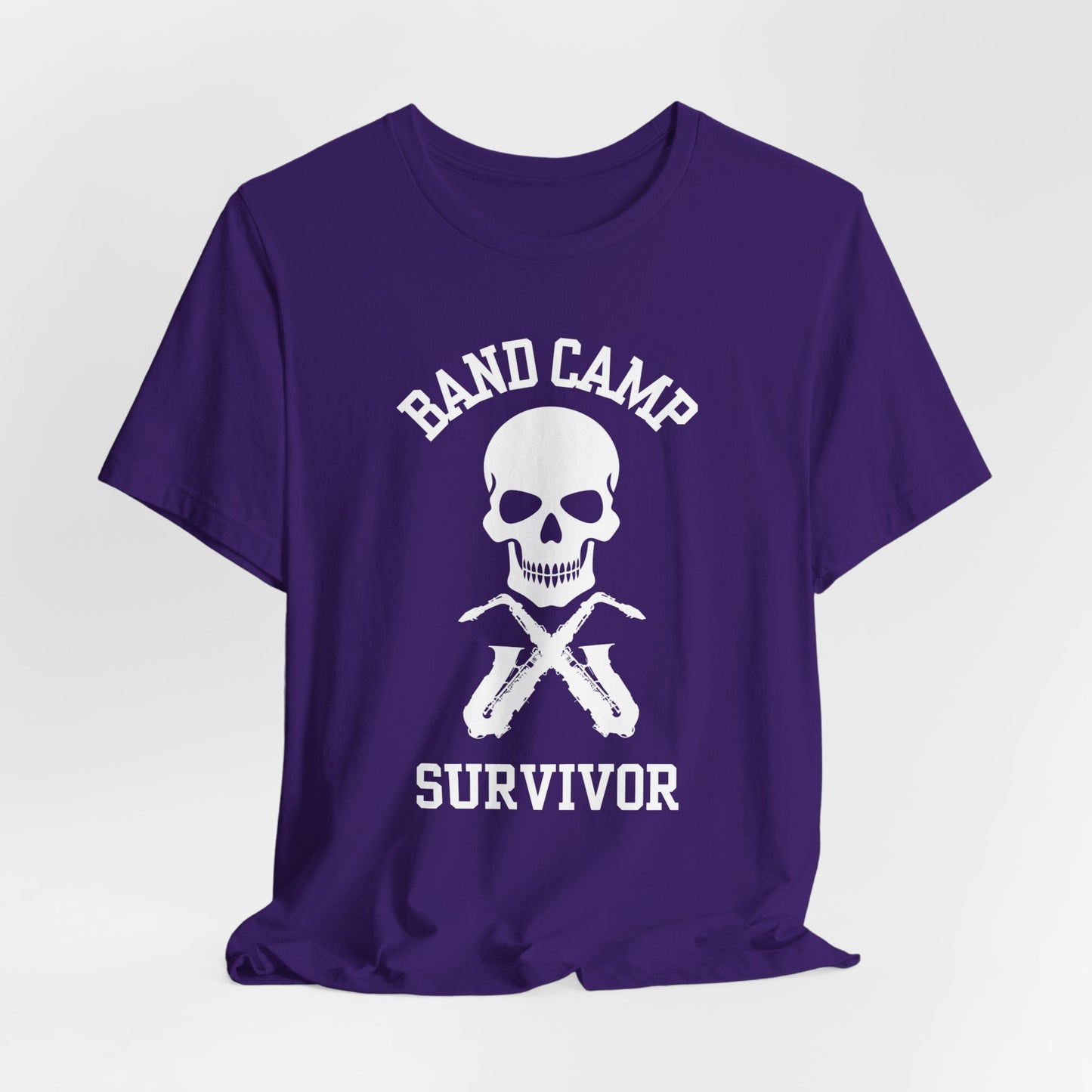 Band Camp Survivor Tee - Saxophone - White print