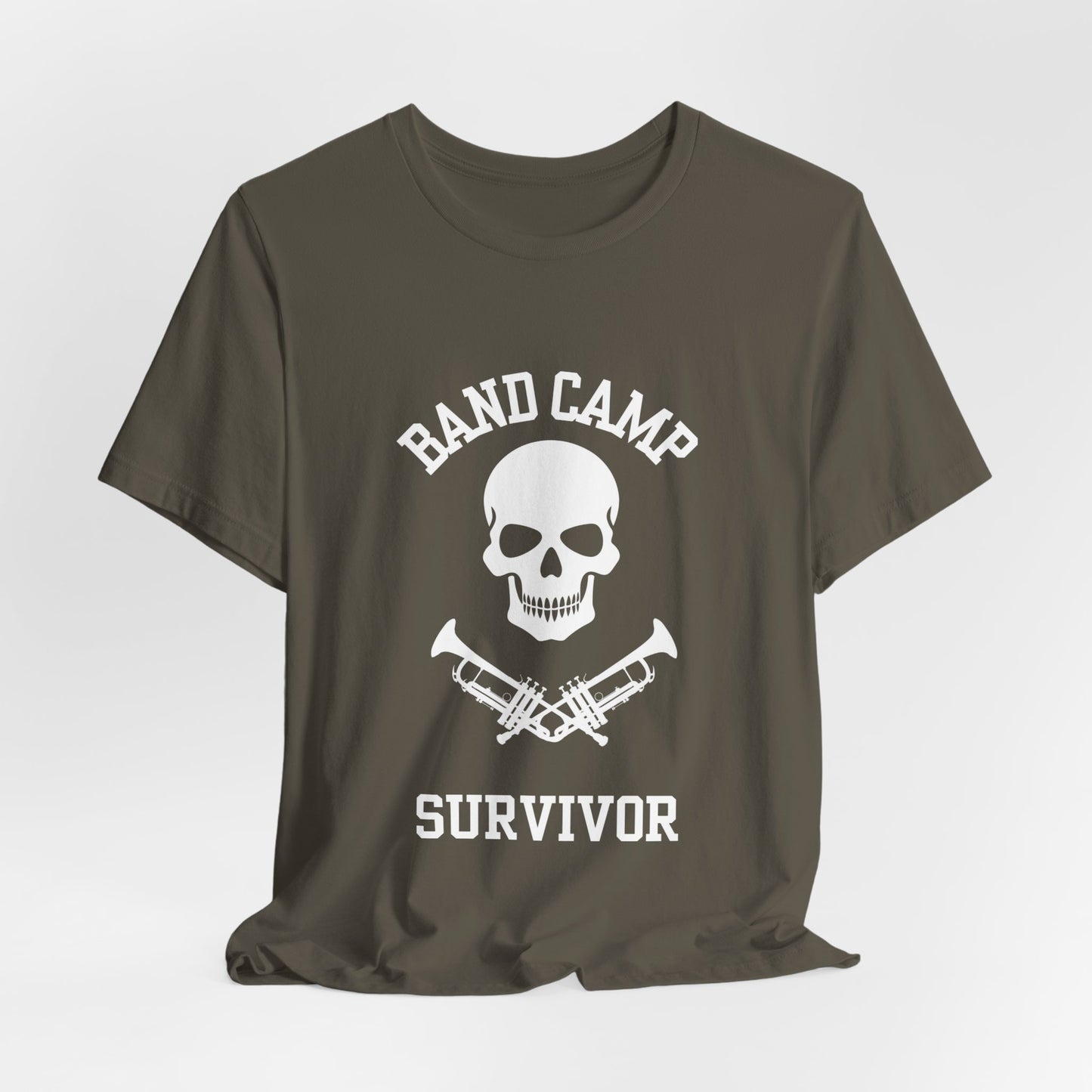 Band Camp Survivor Tee - Trumpet - White print