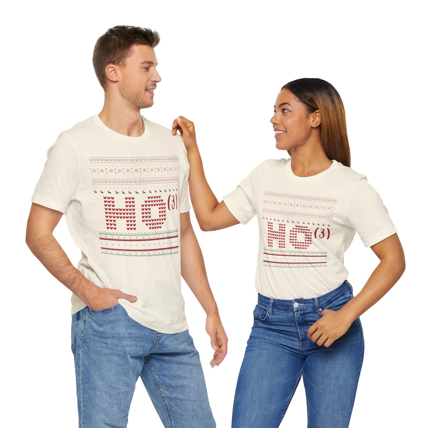 Ho (3) Ugly Christmas Sweater T Shirt | Funny Holiday Math Teacher Shirt | Christmas Gift with Humor