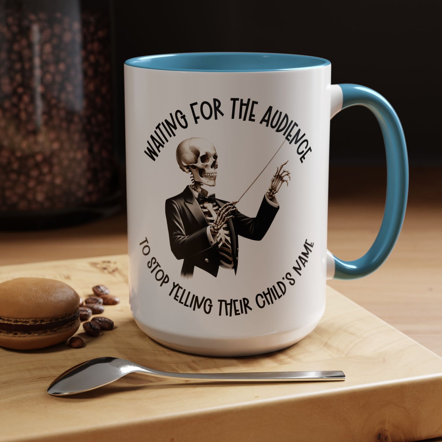Personalized Skeleton Conductor Mug | Funny Music Teacher Coffee Mug | Concert Humor Gift | 11oz 15oz Sizes