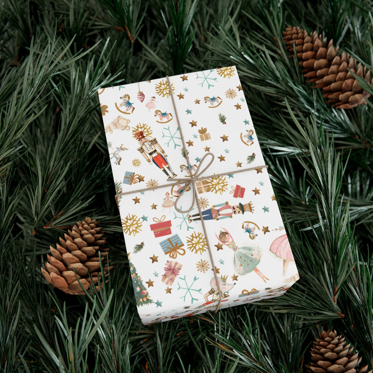 Nutcracker Suite Wrapping Paper | Ballet-Inspired Holiday Gift Wrap | Festive Christmas Wrapping for Music  Dance Lovers