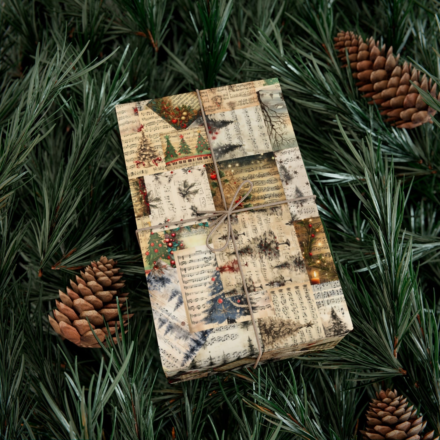 Vintage Christmas Music Wrapping Paper | Holiday Sheet Music Gift Wrap | Festive  Elegant Christmas Gift Wrap