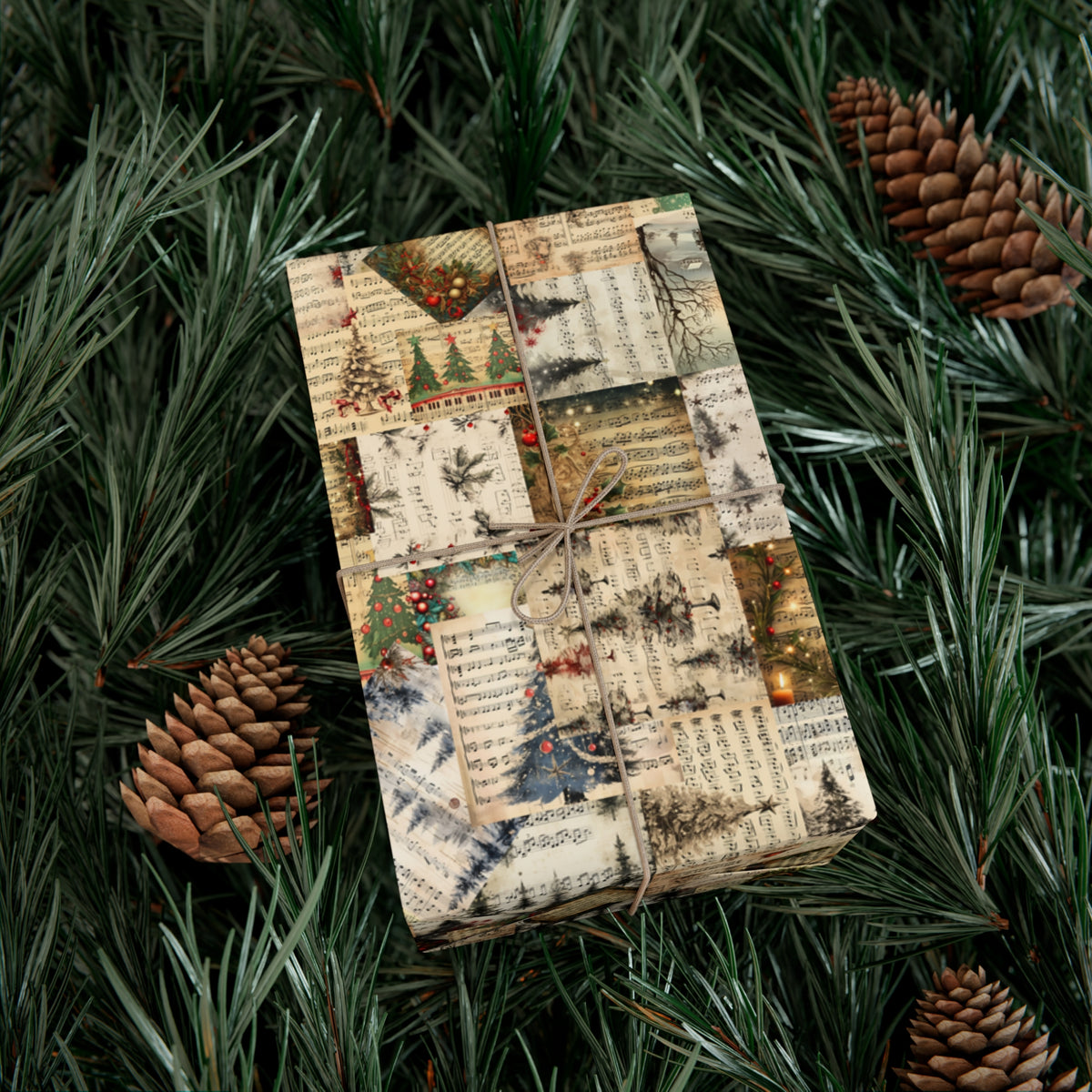 Vintage Christmas Music Wrapping Paper | Holiday Sheet Music Gift Wrap | Festive  Elegant Christmas Gift Wrap