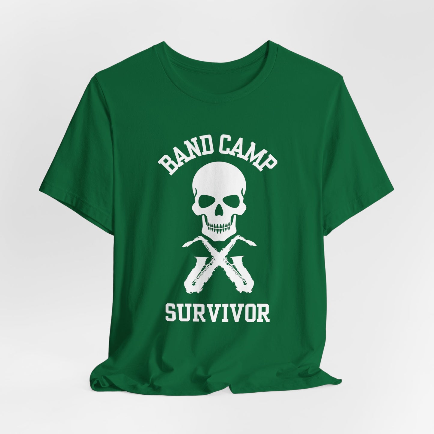 Band Camp Survivor Tee - Saxophone - White print