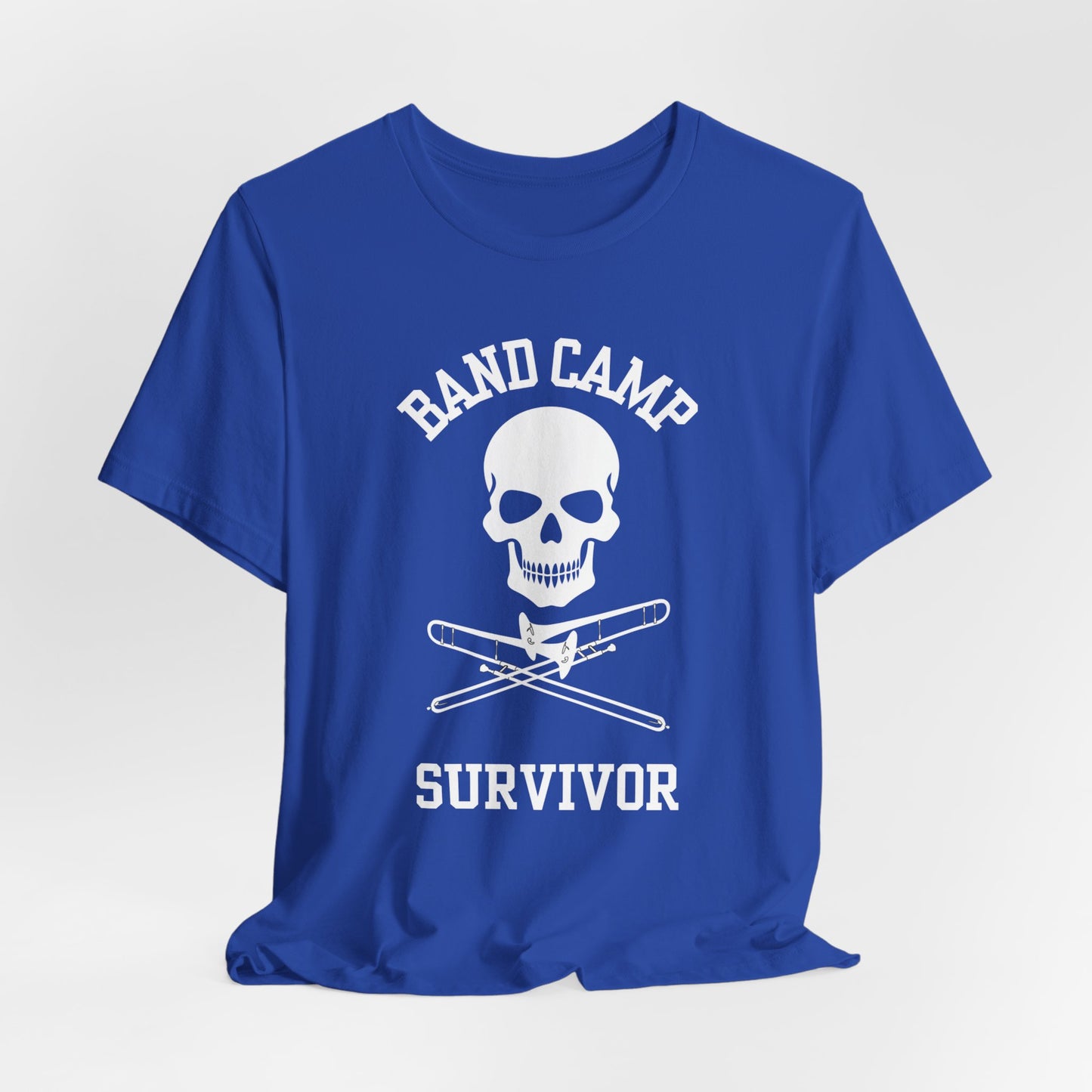 Band Camp Survivor Tee - Trombone - White Print