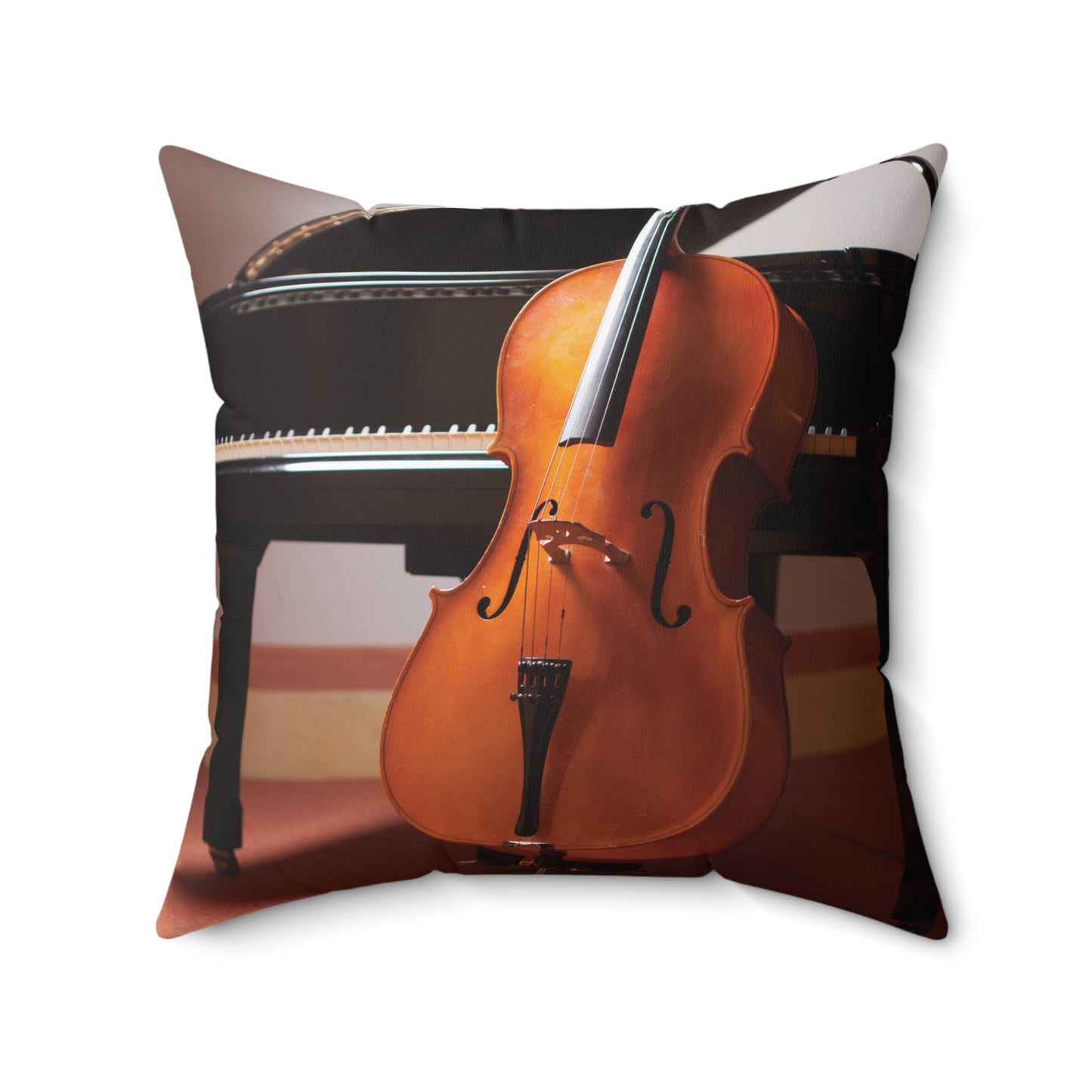 Cello and Piano Decorative Pillow | Musicians Gift | Music Themed Cushion in 3 Sizes | Perfect for Musicians Music Lovers