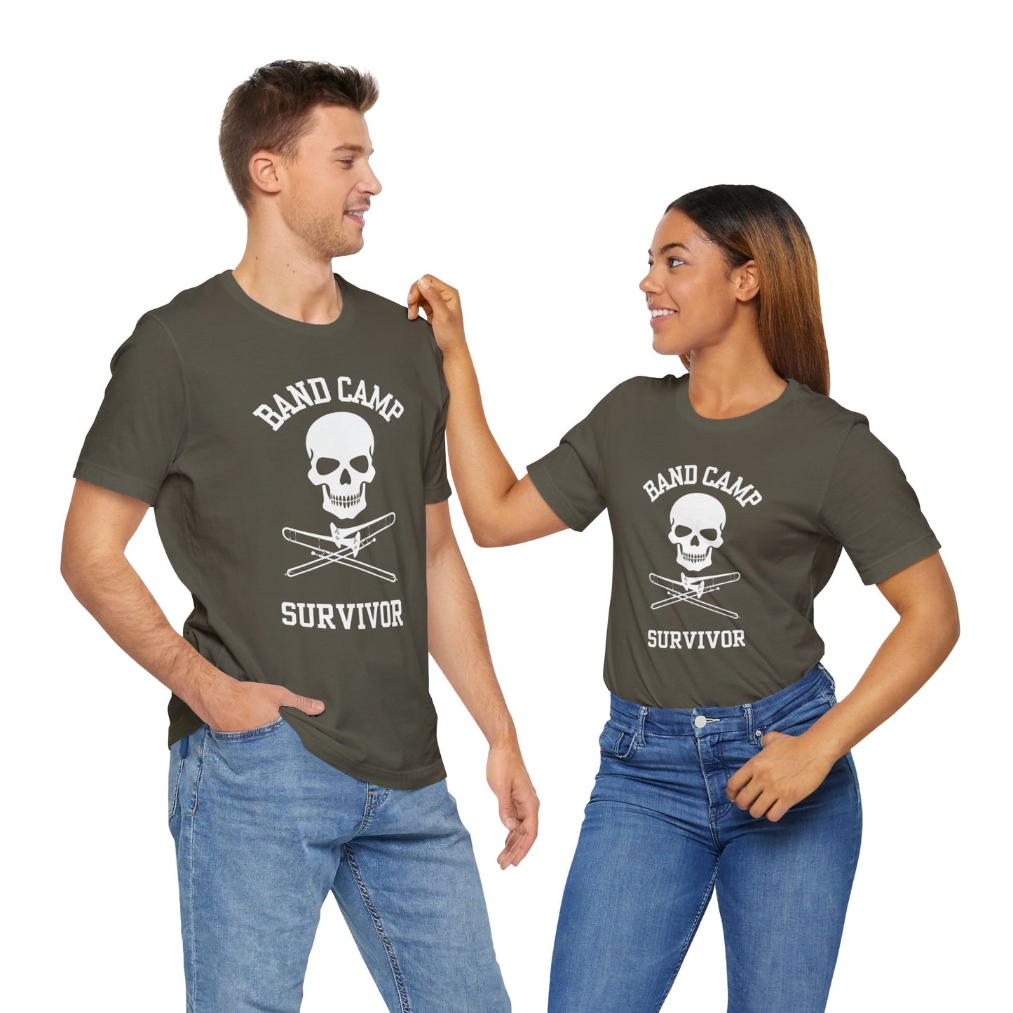 Band Camp Survivor Tee - Trombone - White Print