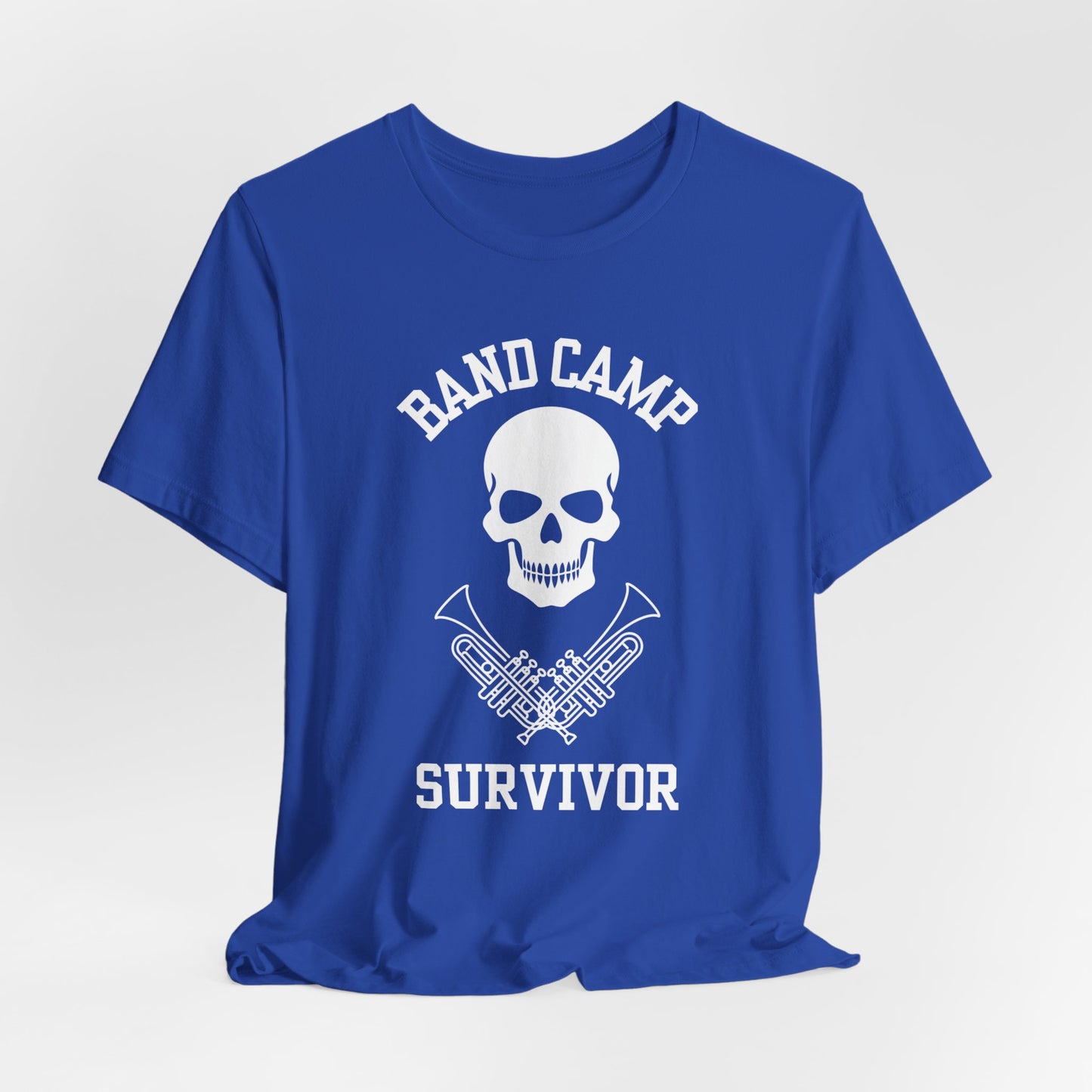 Band Camp Survivor Tee - Trumpet outline white print