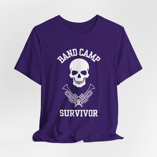 Band Camp Survivor Tee - Trumpet outline white print