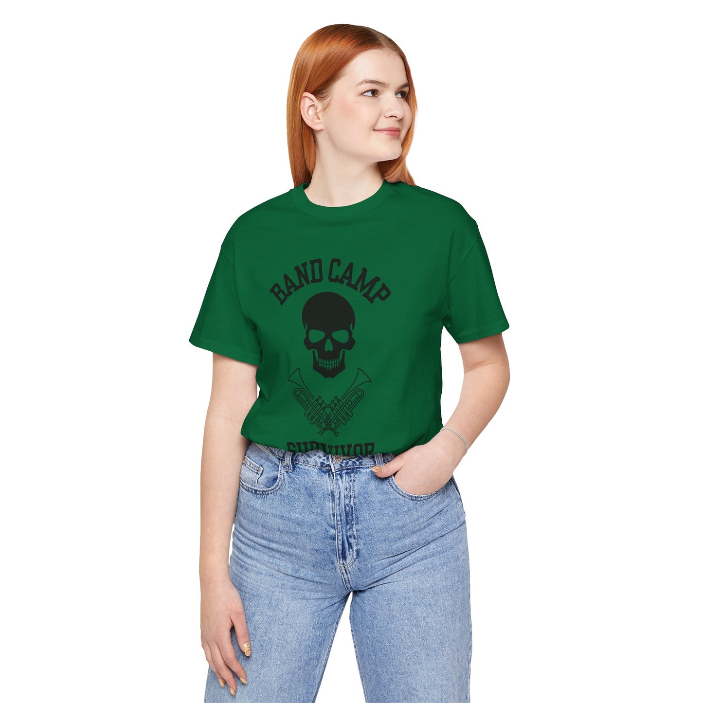 Band Camp Survivor Tee - Trumpet - Black outline print