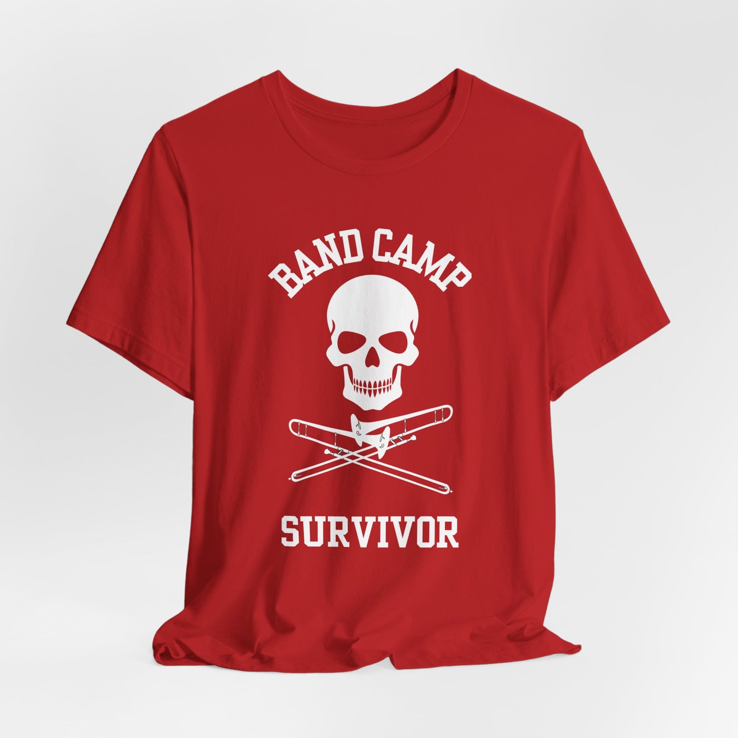 Band Camp Survivor Tee - Trombone - White Print