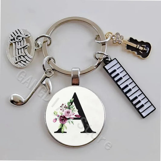 Musician Letter Keychain